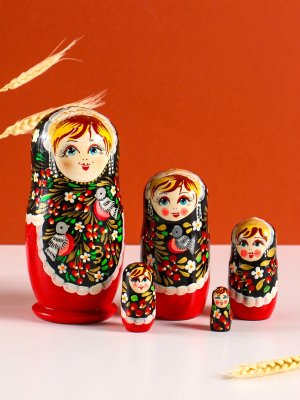 Матрёшка Птички 5 кукольная 15 см 10886721