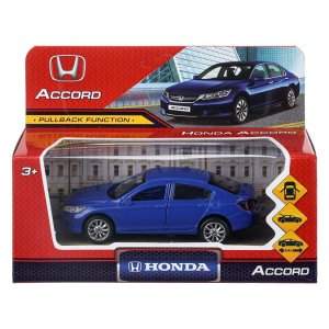Машина металл HONDA ACCORD 12 см двери багаж инерц синий в кор ACCORD-BU 