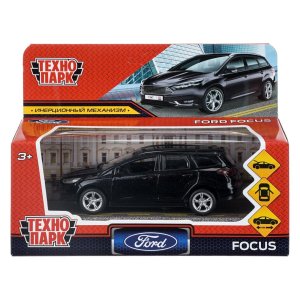 Машина металл FORD FOCUS TURNIER длина 12 см двер баг инерц черный кор FOCUSSW-12-BK 