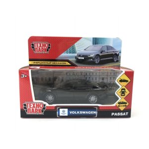 Машина металл VOLKSWAGEN PASSAT длина 12 см двер баг инерц черный кор PASSAT-12-BK