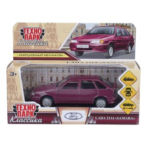 Машина металл LADA -2114 SAMARA 12 см двер баг инерц фиолетовый кор 2114-12-PRL