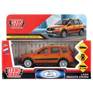 Машина металл LADA GRANTA CROSS 12 см двери багаж инерц золотой кор GRANTACRS-12-GD