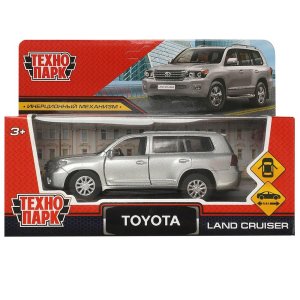 Машина металл TOYOTA LAND CRUISER 12,5 см двери инерц серебристый кор CRUISER-13-SR