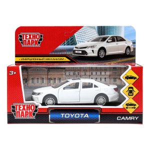 Машина металл TOYOTA CAMRY длина 12 см двери багажн инерц белый кор CAMRY-WH