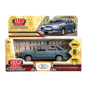Машина металл LADA -2114 SAMARA 12 см двер баг ин мокрый асфальт кор 2114-12-GY