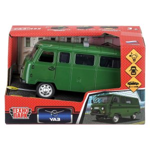 Машина пластик свет звук UAZ 452 16 см инерц зеленый кор 2411A0165-R