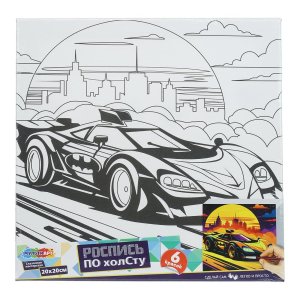 Холст для росписи Машина Бэтман 20*20 см CANV20X20-132230
