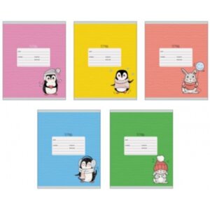 Тетрадь  12л Клетка Милые друзья однотонная ТК126285 