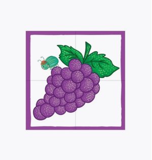 Умные кубики в поддончике 4 шт Фрукты да ягоды нов