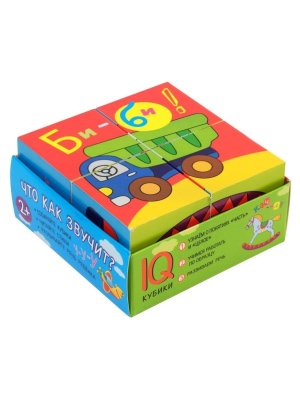 Умные кубики в поддончике 4 шт Что как звучит нов