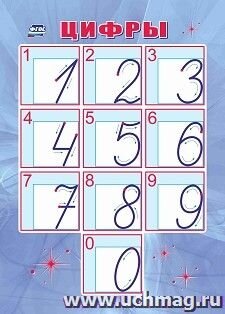 Плакат мини А4 Цифры КПЛ-388