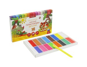 Пластилин 16цв повышенной мягкости ПЛ16Д