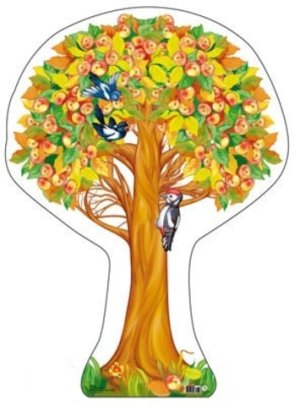 Плакат фигурный Яблоня с яблоками Ф-10685