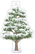 Плакат фигурный Сосна зимняя Ф-15898