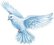 Плакат фигурный мини Голубь левый ФМ1-17166