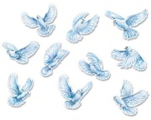 Комплект вырубных мини плакатов Голуби 10 шт КФМ-17274