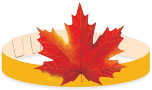 Ободок Красный кленовый лист МА-11468