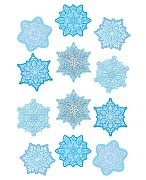 Комплект для оформления интерьера Встретим Новый год Снежинки КБ-17074