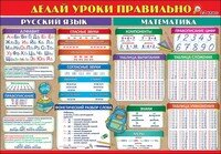 Плакат Делай уроки правильно 1 2 класс