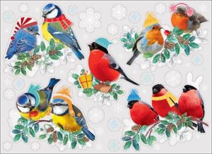 Оформительская наклейка В зимнем сказочном лесу