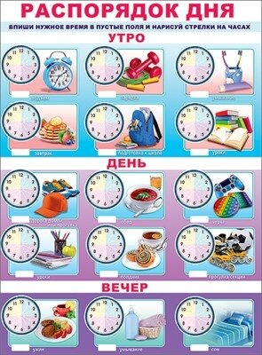 Плакат Распорядок дня