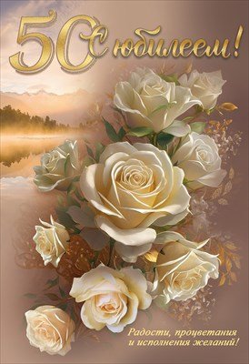 Открытка С Юбилеем 50 лет жен