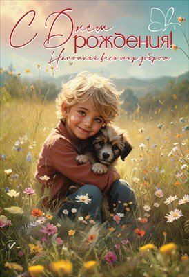 Открытка С Днём Рождения Наполняй весь мир добром дет