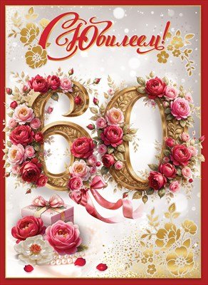 Открытка С Юбилеем жен 60 лет