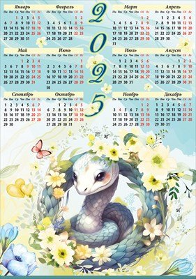 Кал 2025 Лист А4 Символ года 9900703