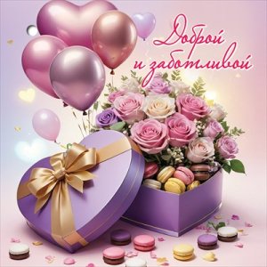 Открытка мини Доброй и заботливой