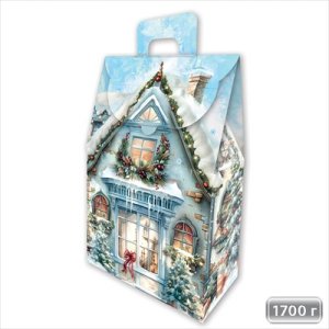 Коробка Новогодний домик