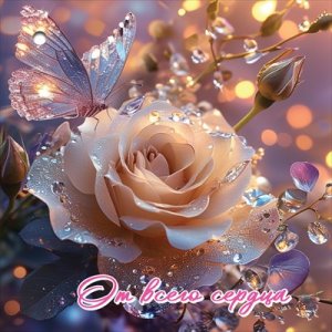 Бирка для подарка От всего сердца