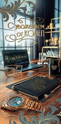 Конверт С Уважением от коллег Поздравляем муж