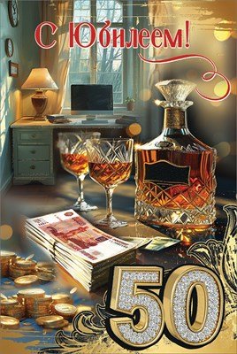 Открытка С Юбилеем 50 муж