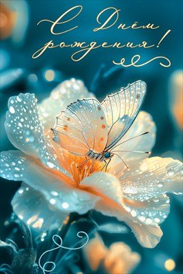 Открытка С Днём Рождения жен