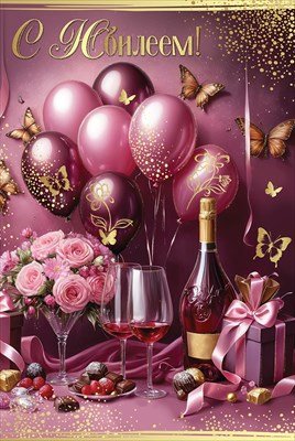 Открытка С Юбилеем жен 5.0000551