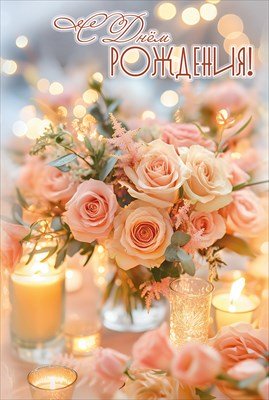 Открытка С Днём Рождения жен 5.0001929
