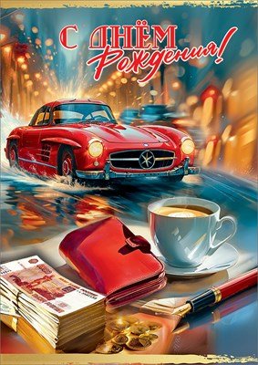 Открытка С Днём рождения муж 5.0000693