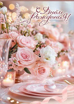 Открытка С Днём рождения жен 5.0001889