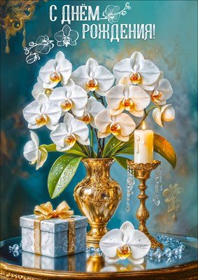 Открытка С Днём рождения жен 5.0002391