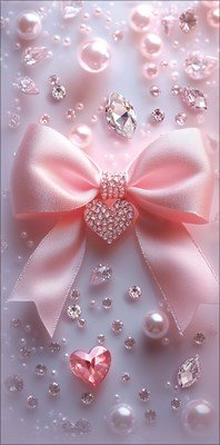 Конверт Без надписи Розовый бант и стразы жен 5.0002416