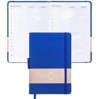 Ежедневник 256стр недатир А5 Ткань синий С5889-02