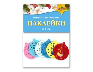 Материалы для творч Наклейки из фетра Снеговик С3744