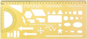 Линейка трафарет 30см 163