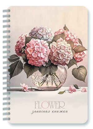 Записная книжка 40л А5 Клетка Цветы на гребне С0859-70