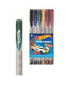 Ручка гелевая 6цв Хот Вилс GP-68027-HW