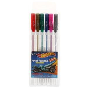 Набор ручек гелевых 6цв Хот Вилс металлик GPM-68050-HW