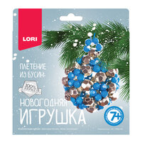 Новогодняя игрушка Плетение из бусин Морозный узор Пз/Бус-007