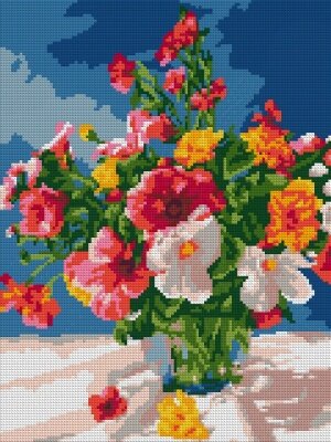 Алмазная мозаика Яркие маки 30х40 см полн заполнение Ам-063