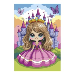 Картина по номерам Маленькая принцесса на холсте 20*30 см Рхд-046 